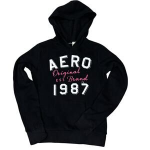 Deadstock Y2K Aeropostale Black/Pink Hoodie Women's Size Small NWT 2012